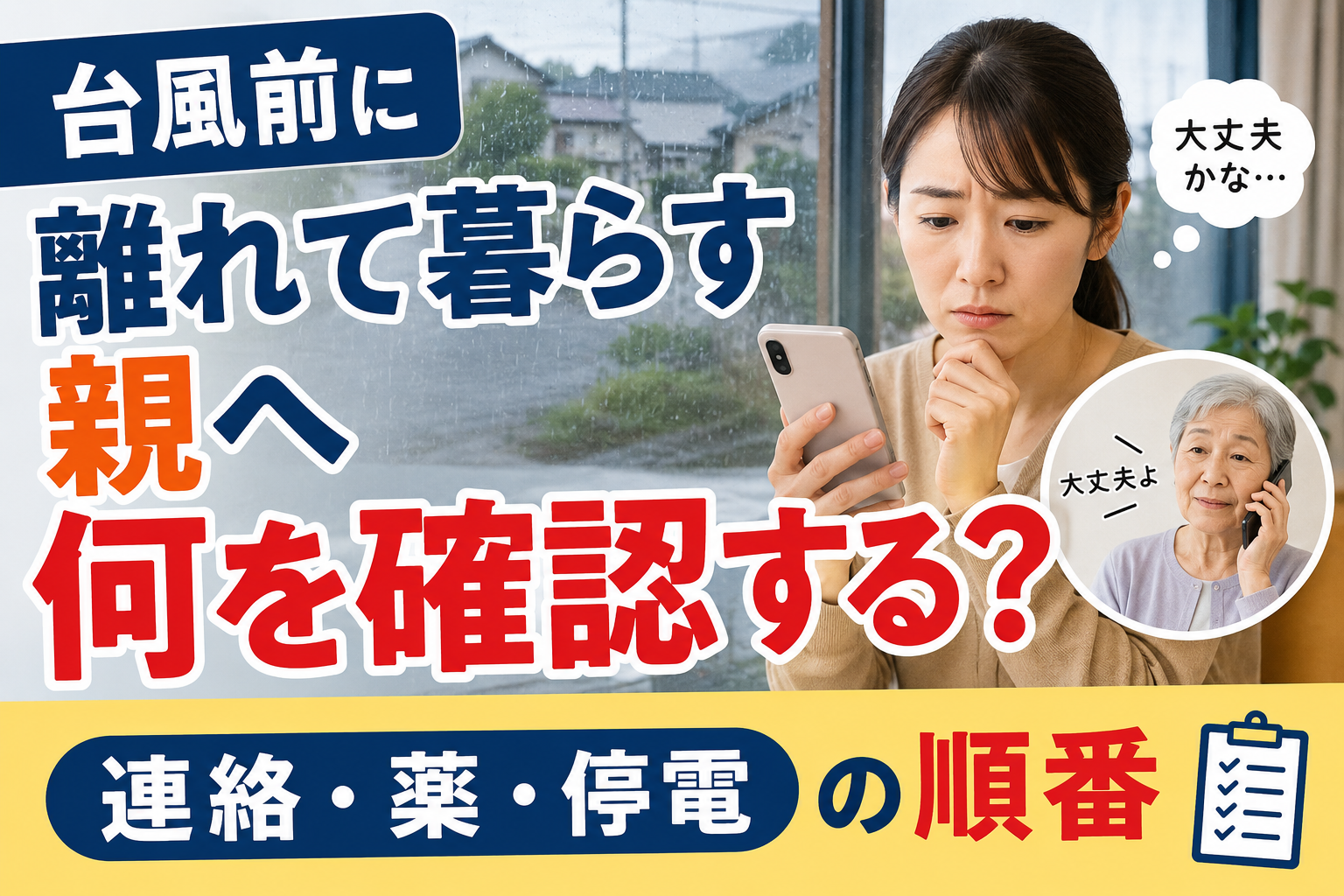 生成された画像：台風前の確認リスト
