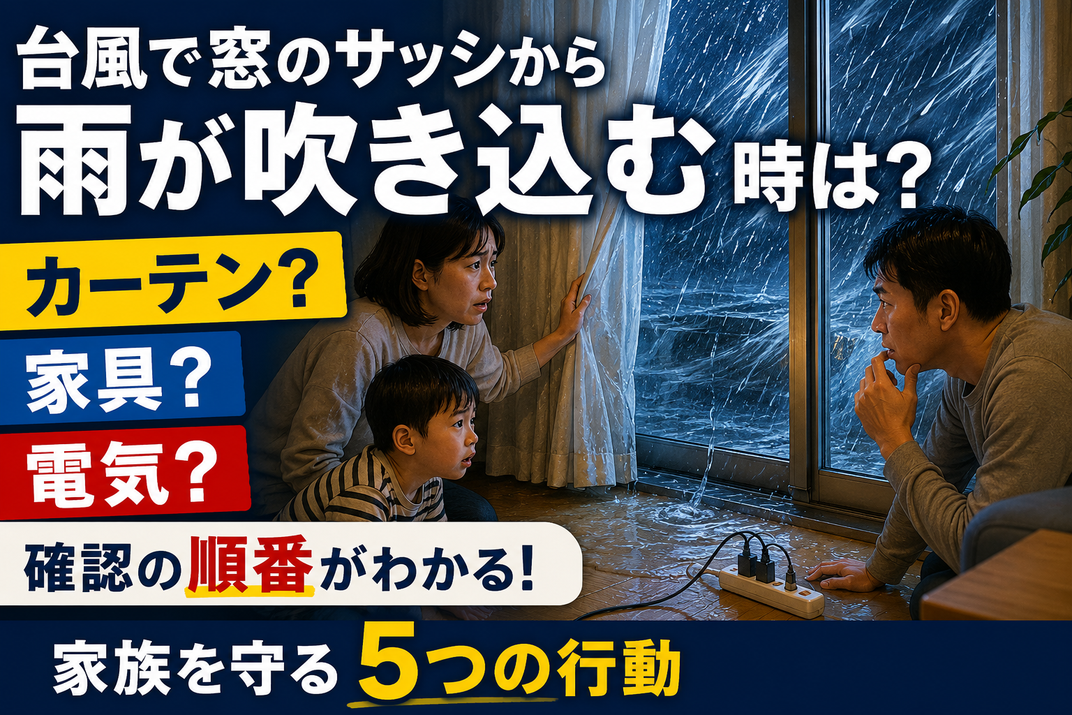 生成された画像：台風の被害対策チェックリスト