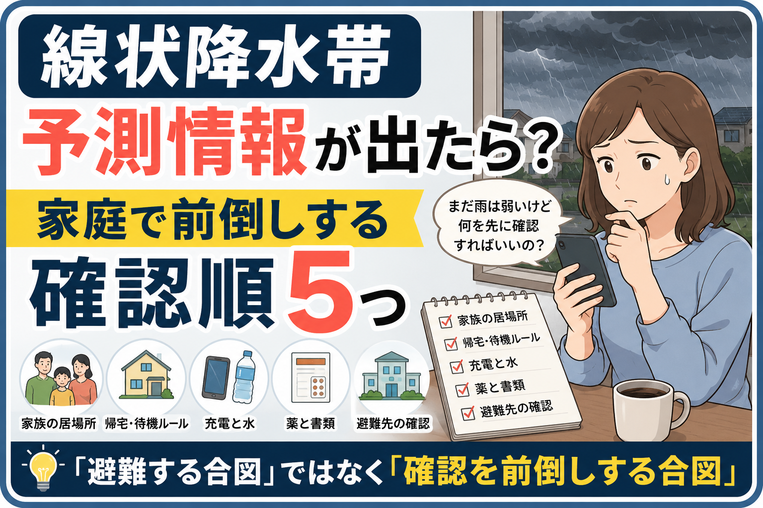 生成された画像：雨の準備チェックリスト