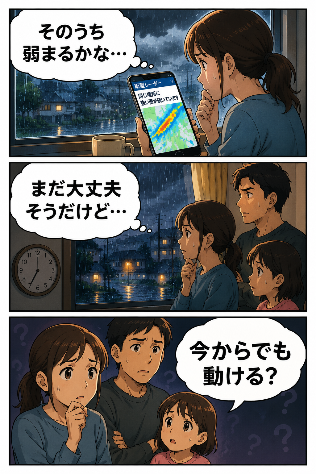 生成された画像:嵐の中の不安な時間